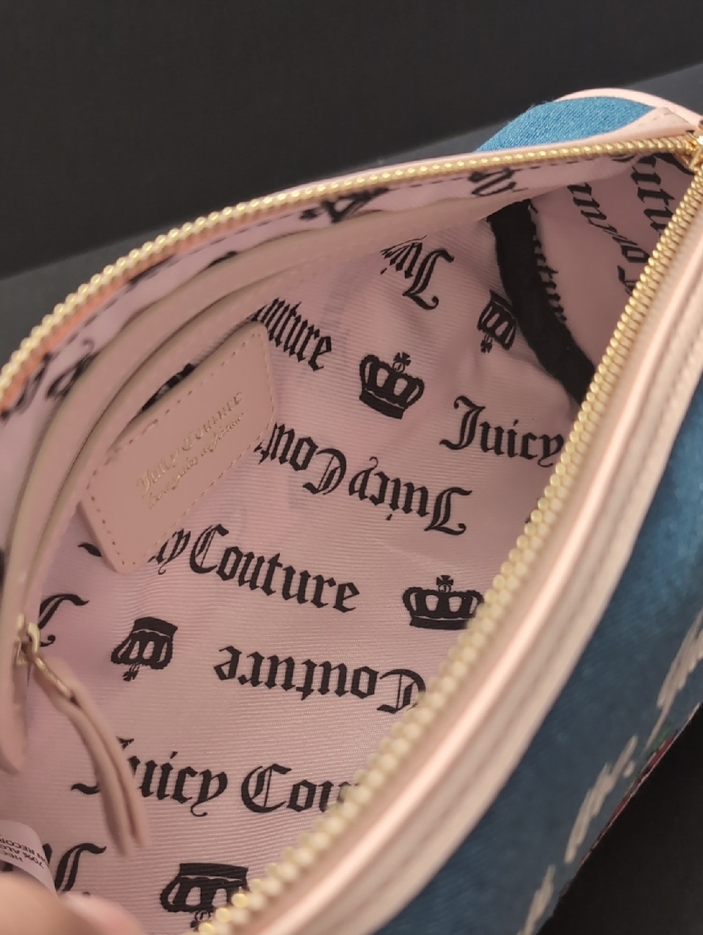 Juicy Couture 'Spill the Juicy Tea' Denim Barrel Bag in Light Pink. - Picture 9 of 12